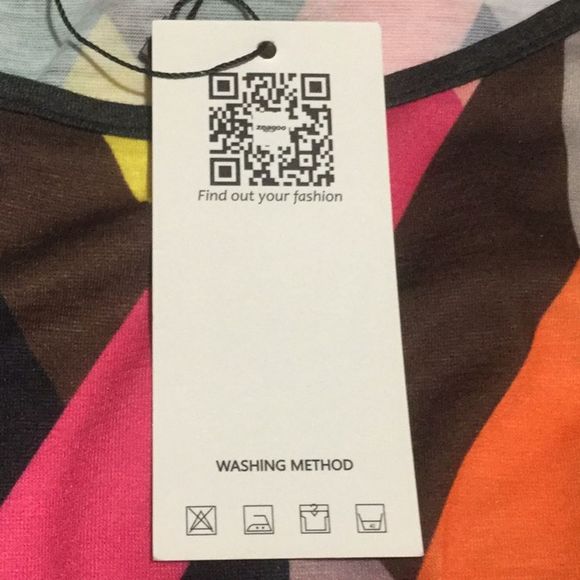 Zeagoo Colorblock Geometric Print Dress - Picture 5 of 6